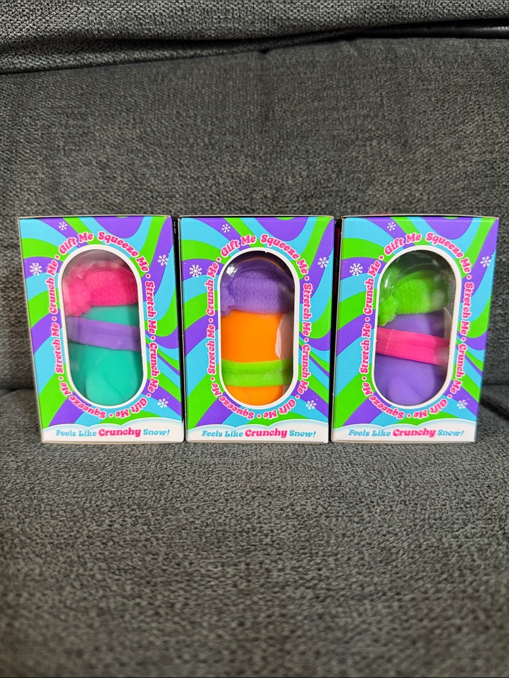 NeeDoh Squishmas ULTRA RARE Polar Glow Penguin Squishy Toy-Set of 3 - Picture 5 of 11